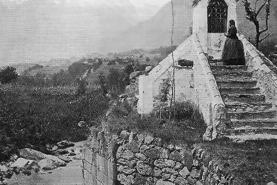Bildstock Auf Mittelalterlichem Brückenkopf In Algund 1900