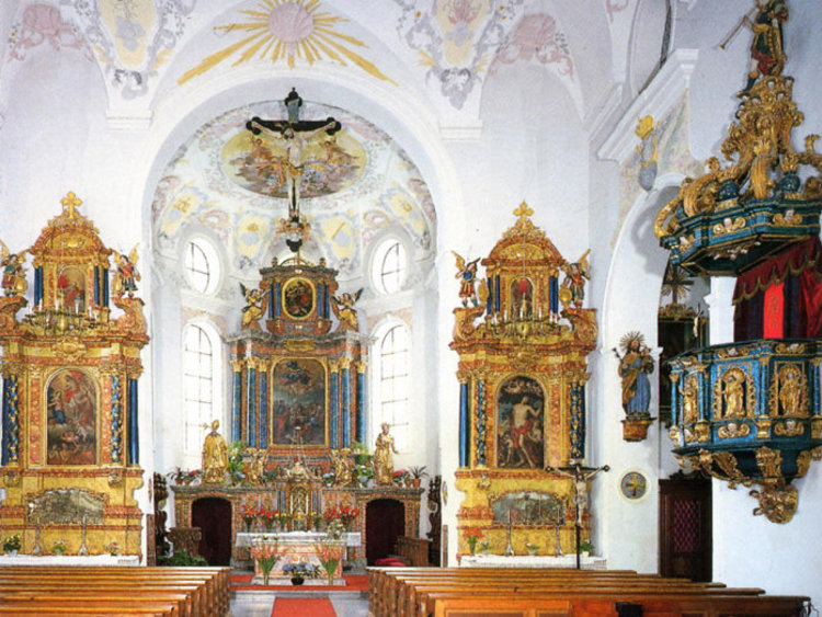 Vils Tirol Stadtpfarrkirche, Foto Milz Werbung Füssen