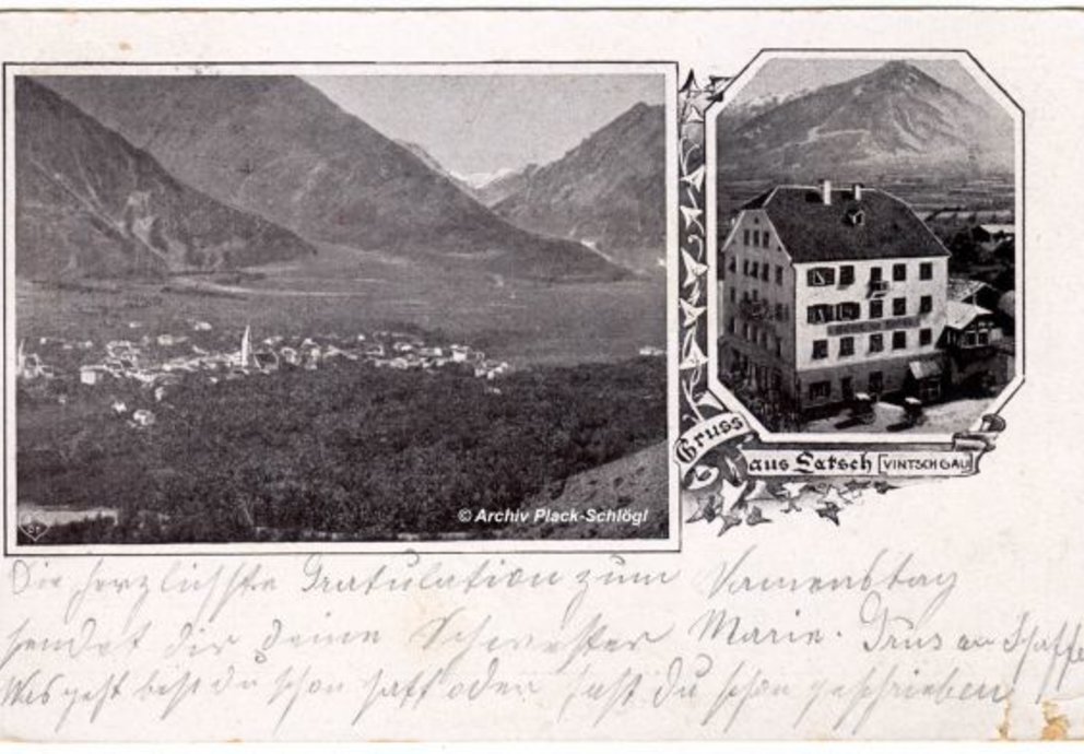 Latsch Gruß Vinschgau 1903