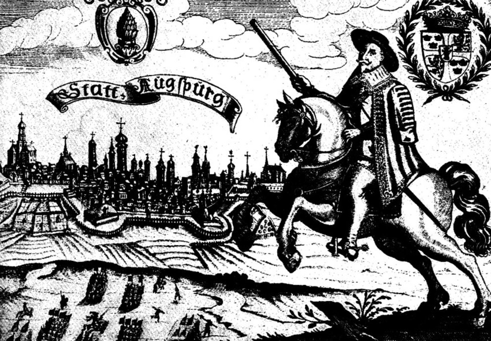Gustav II. Adolf vor den Mauern in Augsburg im Jahre 1632