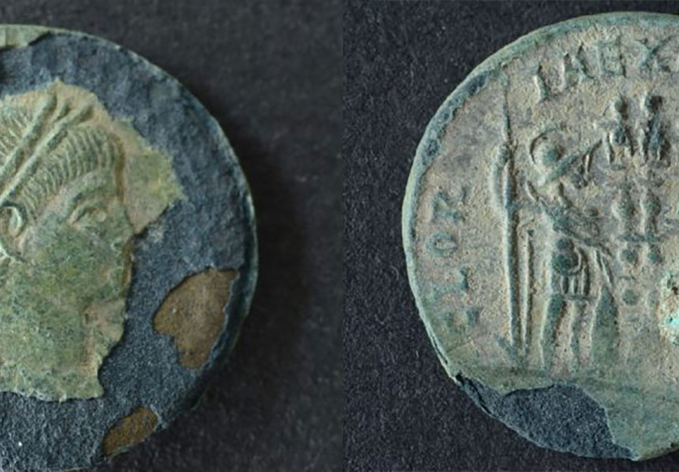 Römische Münze Nordendorf Vorne und Hinten