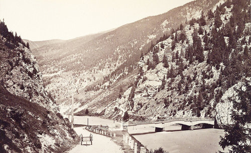 Alte Pontlatzer Brücke Mit Karren 1890